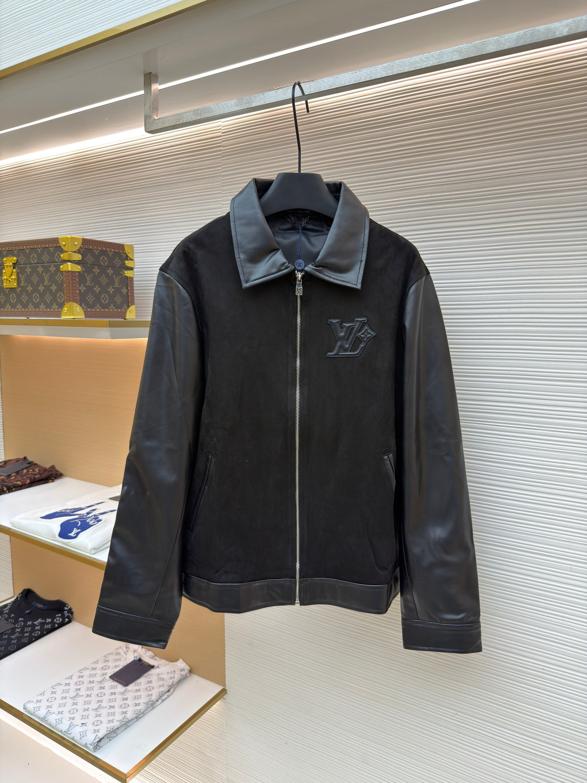 Louis Vuitton Leather Mix Blouson "Black"