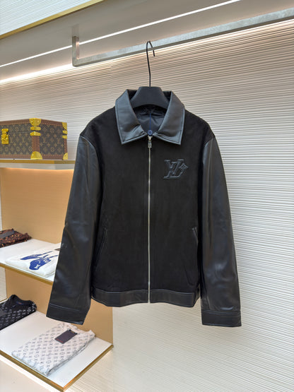 Louis Vuitton Leather Mix Blouson "Black"