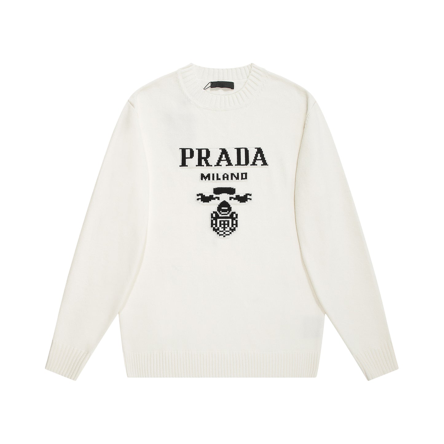 Prada Crewneck Sweater "White"