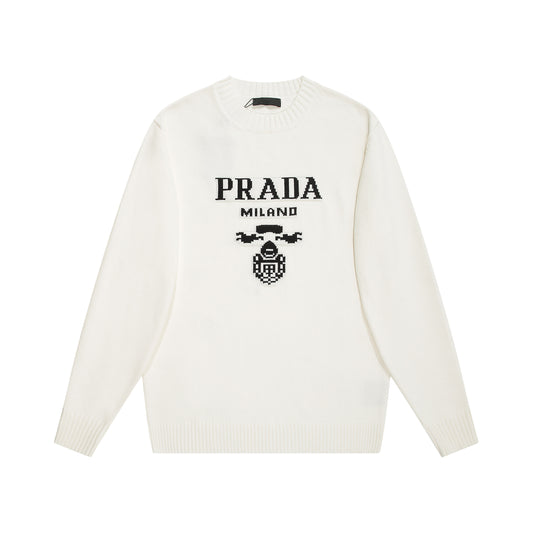 Prada Crewneck Sweater "White"