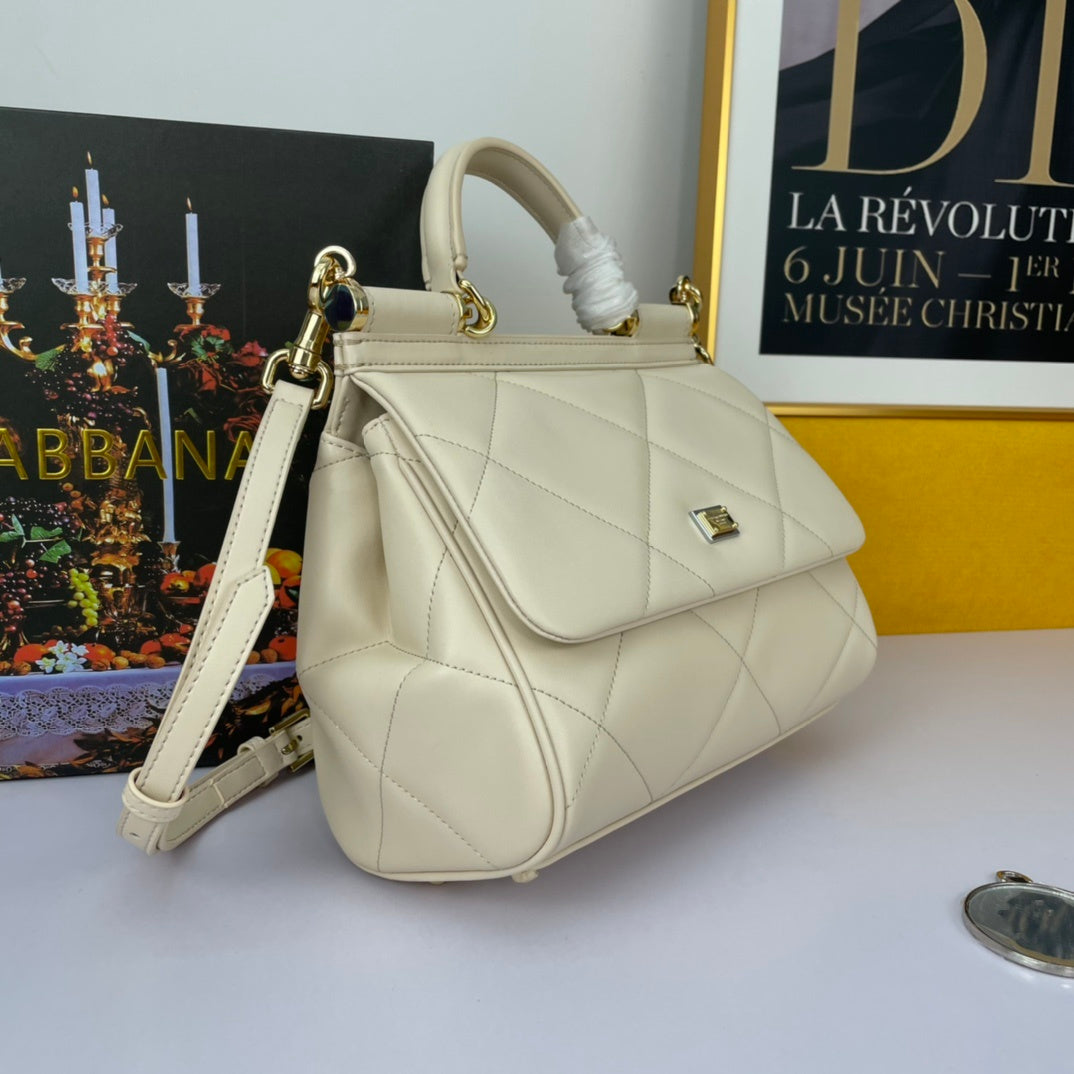 Dolce & Gabbana Sicily Quilted Leather Handbag