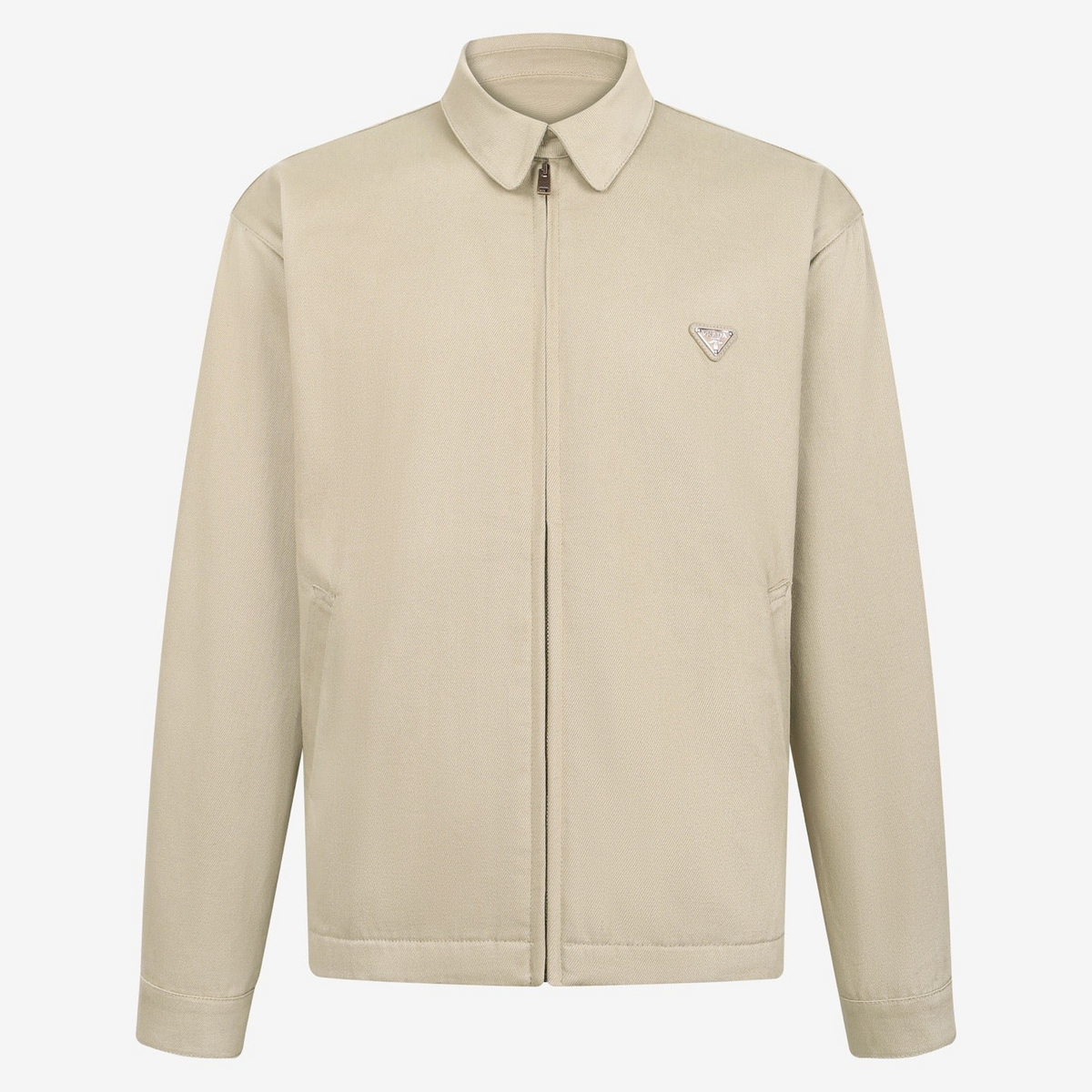 Prada Denim Blouson Jacket "Sand"
