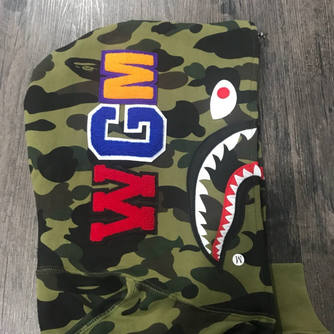 BAPE Colour Camo Shark Full Zip Hoodie "Green"