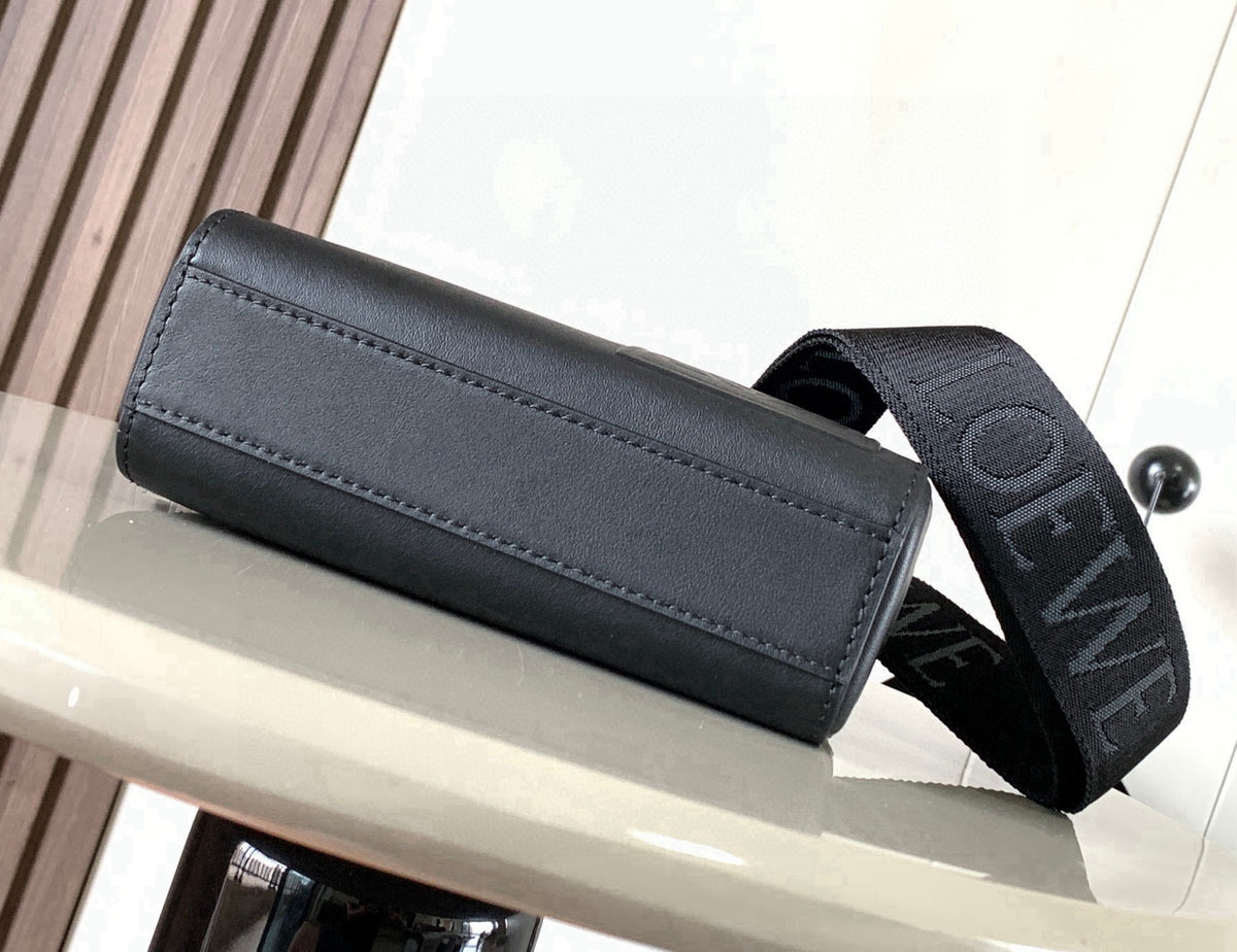 Loewe Mini Crossbody Camera Bag in Satin Calfskin "Black"