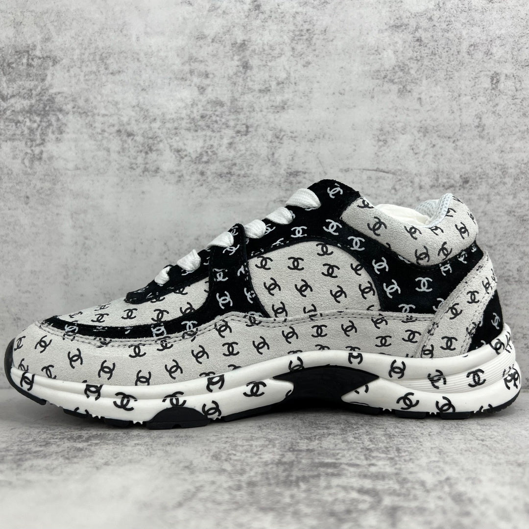 Chanel 22A "White-Black All Over Logo"