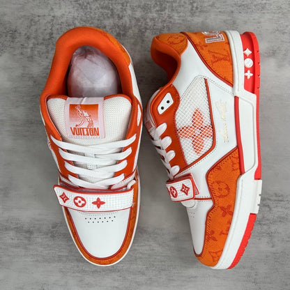 Louis Vuitton Trainers Velcro Strap "Orange"