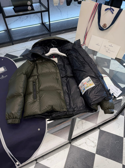 Moncler Parana Hooded Short Down Jacket "Olive Green"