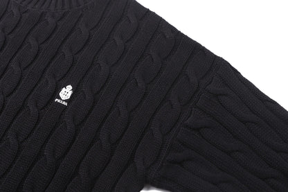 Prada Cotton Crew-neck Sweater "Black"