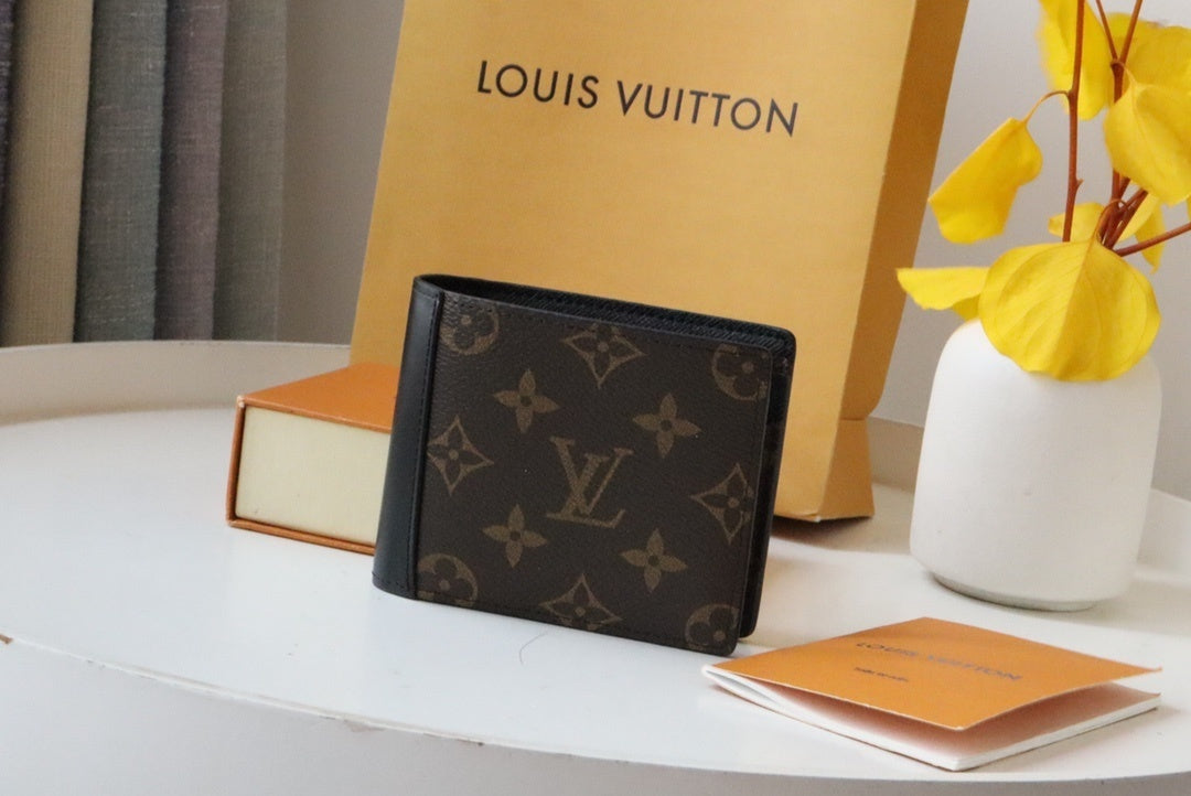 Louis Vuitton Multiple Wallet "Monogram Macassar Canvas"
