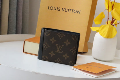 Louis Vuitton Multiple Wallet "Monogram Macassar Canvas"