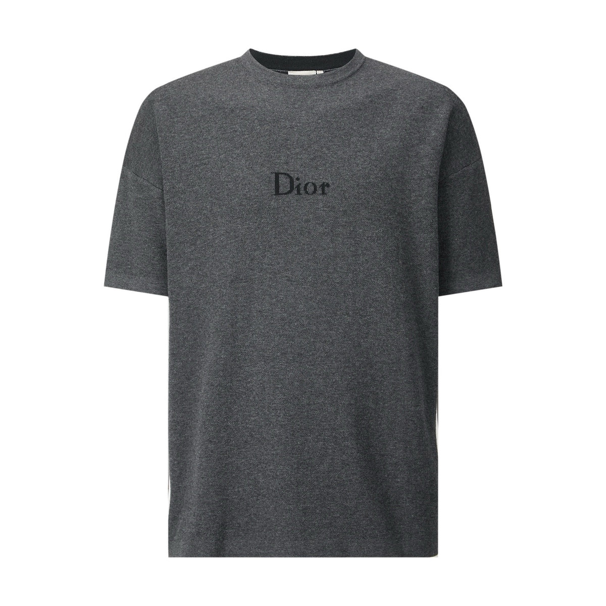 Dior T-shirt with Dior Signature "Gray Cotton Knit"