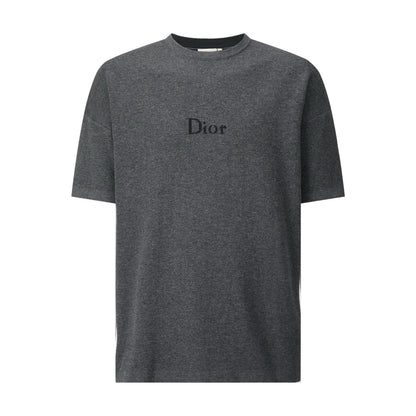 Dior T-shirt with Dior Signature "Gray Cotton Knit"