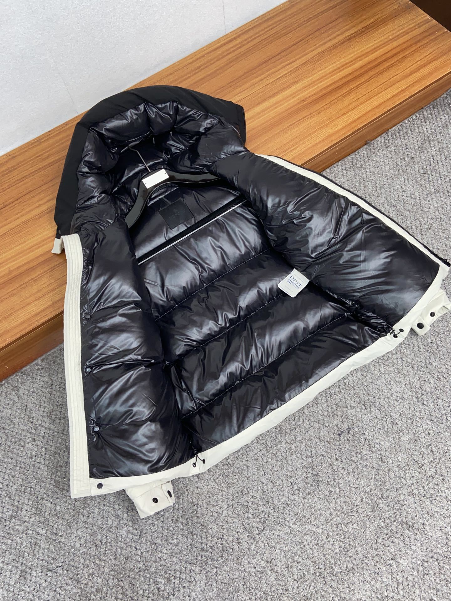 Moncler Madeira Hooded Down Jacket "White-Black"