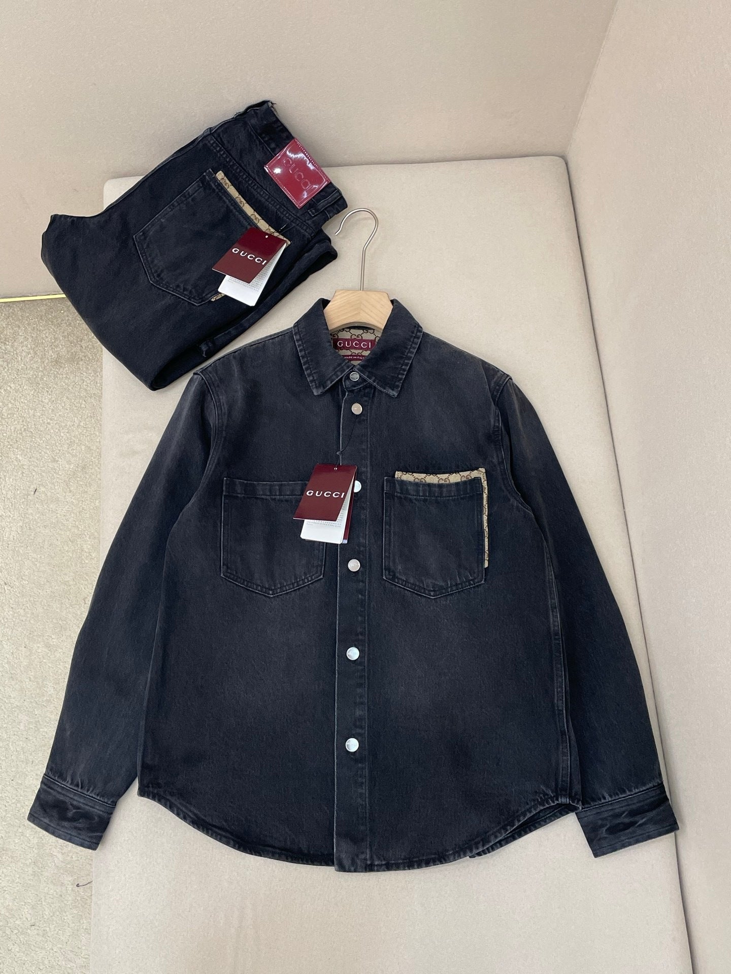 Gucci Washed Cotton Denim Shirt