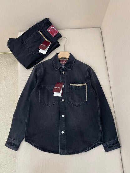 Gucci Washed Cotton Denim Shirt