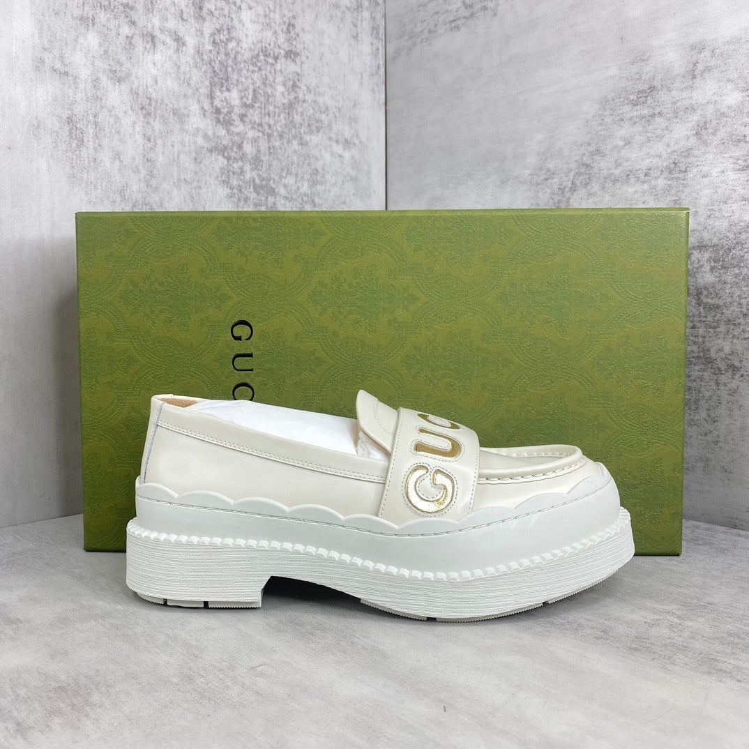 Gucci Leather Loafers "White"