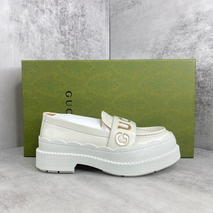 Gucci Leather Loafers "White"
