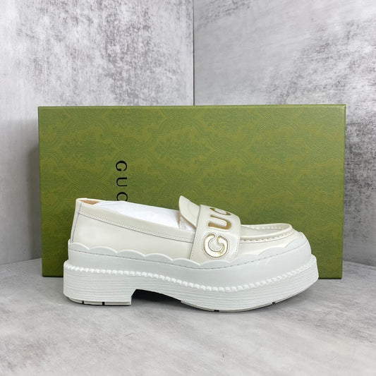 Gucci Leather Loafers "White"