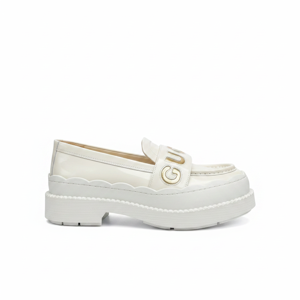 Gucci Leather Loafers "White"