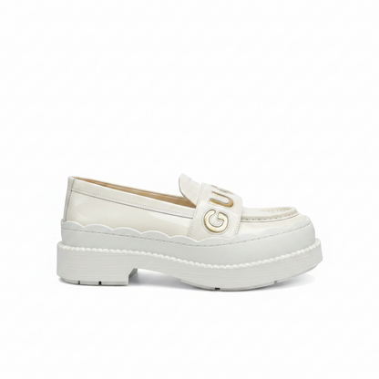 Gucci Leather Loafers "White"