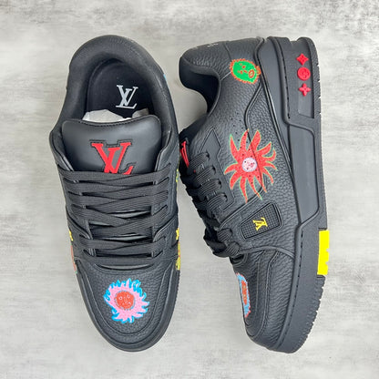 Louis Vuitton x Yayoi Kusama Trainers "Black Faces"