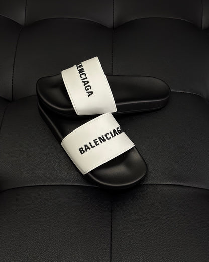 Balenciaga Pool Slide "Black-White"