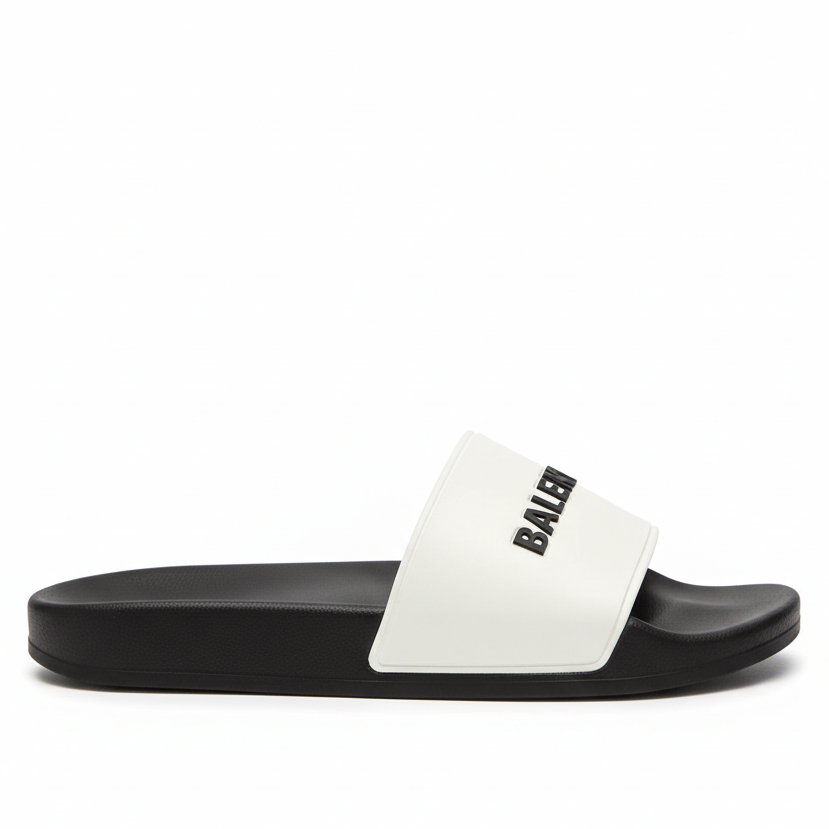 Balenciaga Pool Slide "Black-White"
