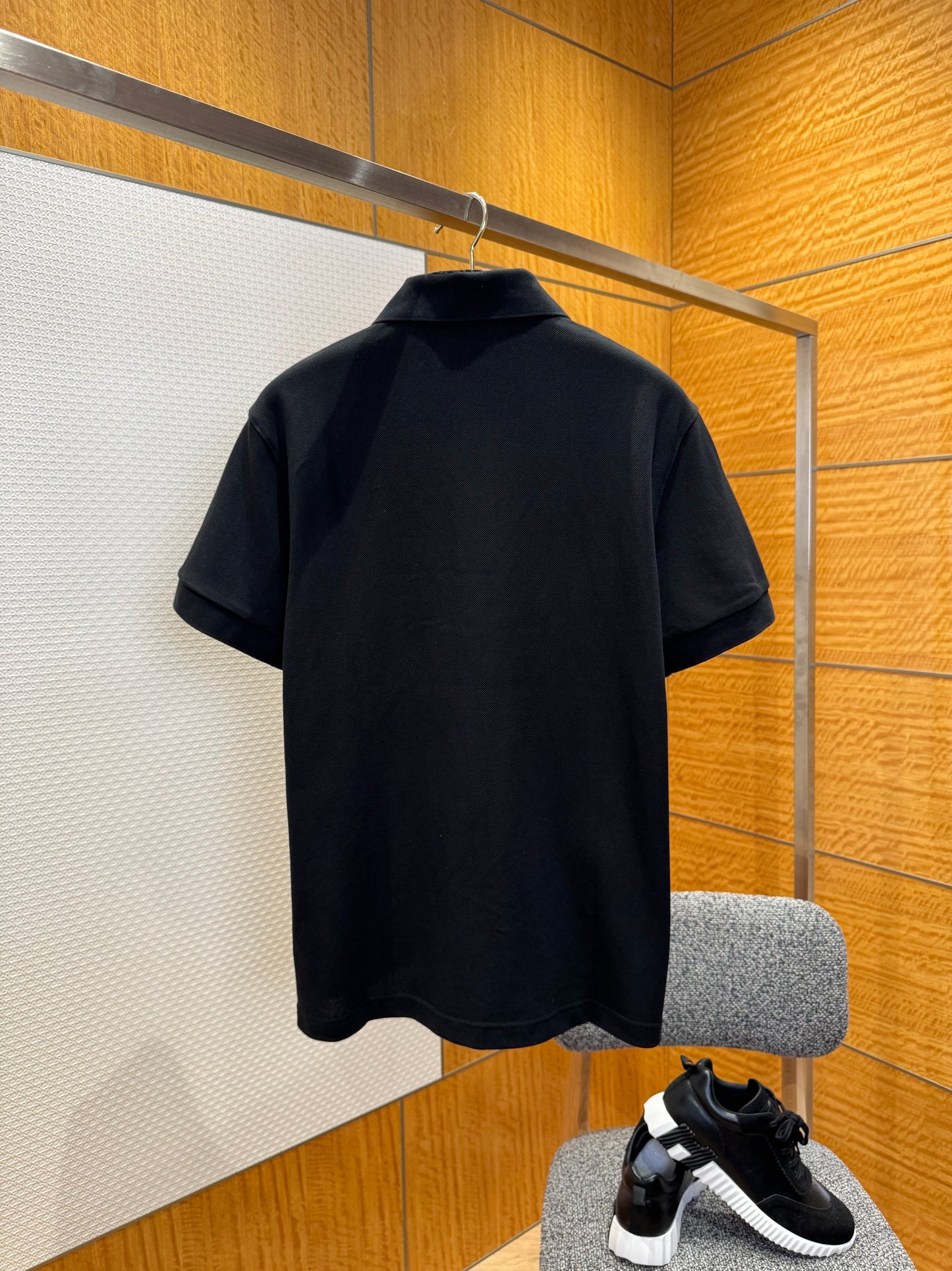Prada Piqué Polo T-Shirt "Black"