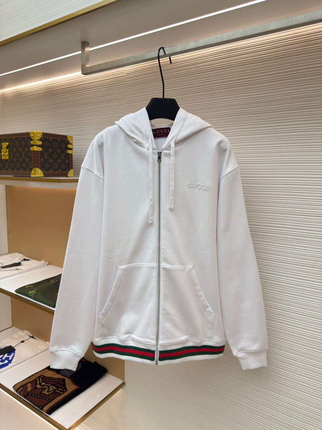 Gucci Zip Hoodie "White"