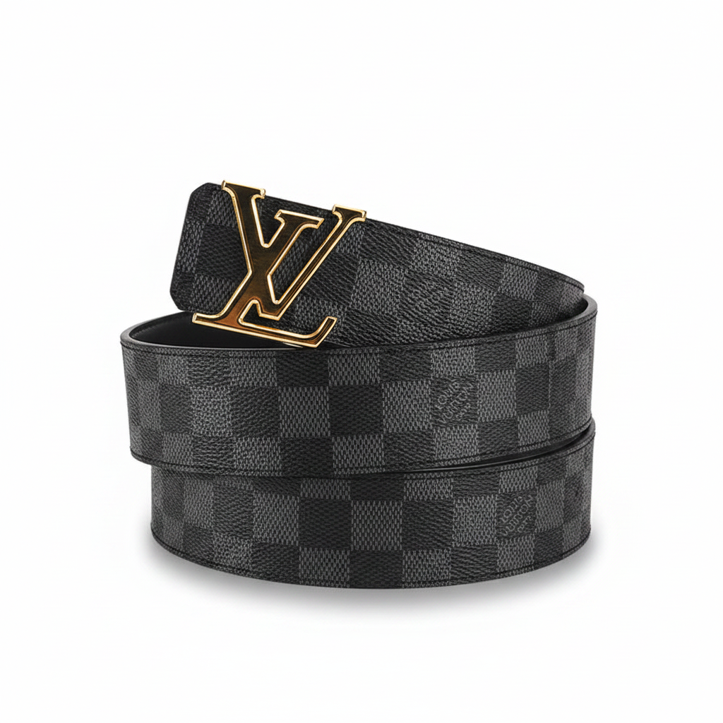 Louis Vuitton Initiales Leather Belt "Black-Gold"