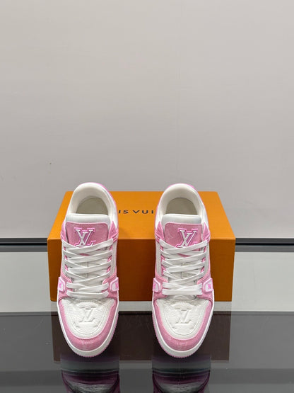 Louis Vuitton LV Trainers "Pink Denim-White"