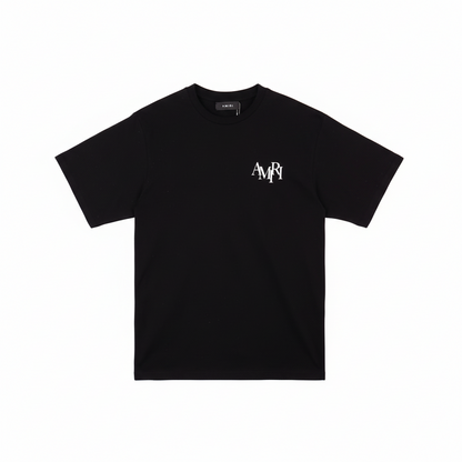 Amiri Staggered Logo T-Shirt "Black-White"