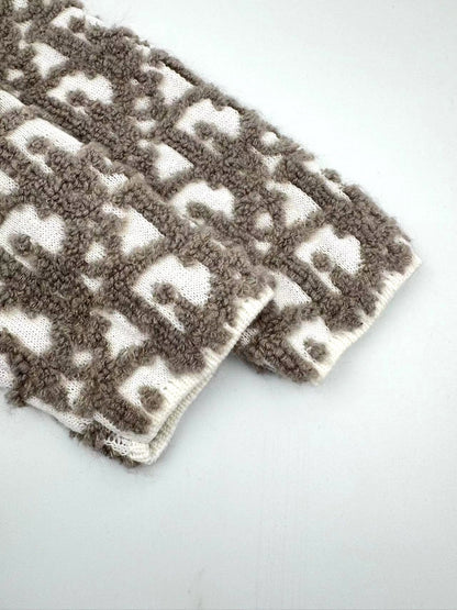 Dior Oblique Cardigan "White Wool Blend Fabric with Oblique pattern"