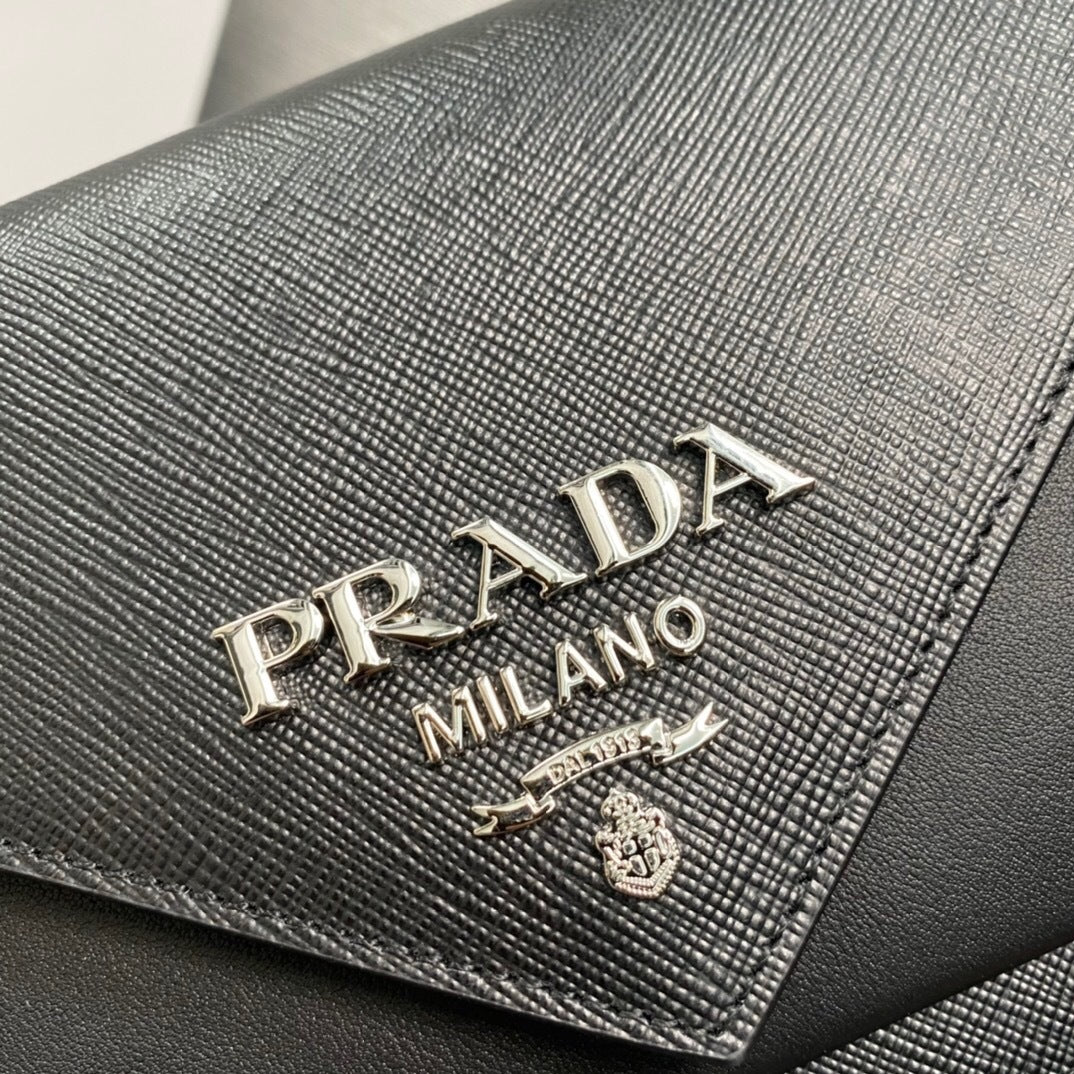Prada Saffiano Leather Mini Envelope Bag