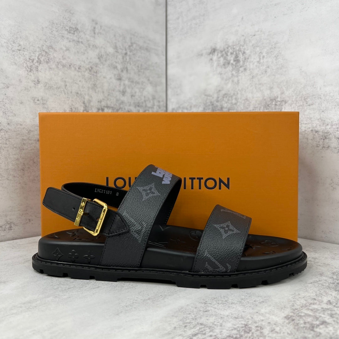 Louis Vuitton Sandals "Black-Grey"