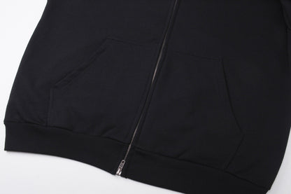 Balenciaga Round Backflip Zip-Up Hoodie "Black-White"