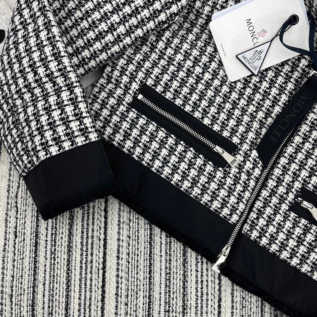 Moncler Remonay Tweed Down Jacket "Black"