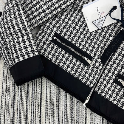 Moncler Remonay Tweed Down Jacket "Black"