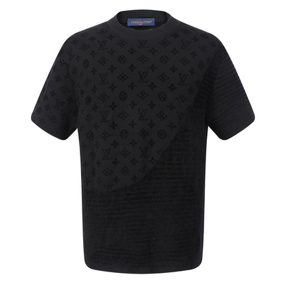 Louis Vuitton Graphic Jacquard Short-Sleeved Crewneck "Black"
