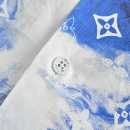 Louis Vuitton Monogram Bandana Short Shirt "Blue-White"