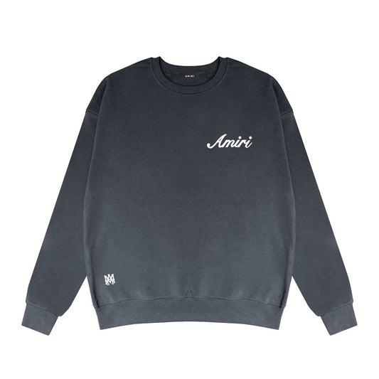Amiri Script Logo Sweatshirt "Grey-White"