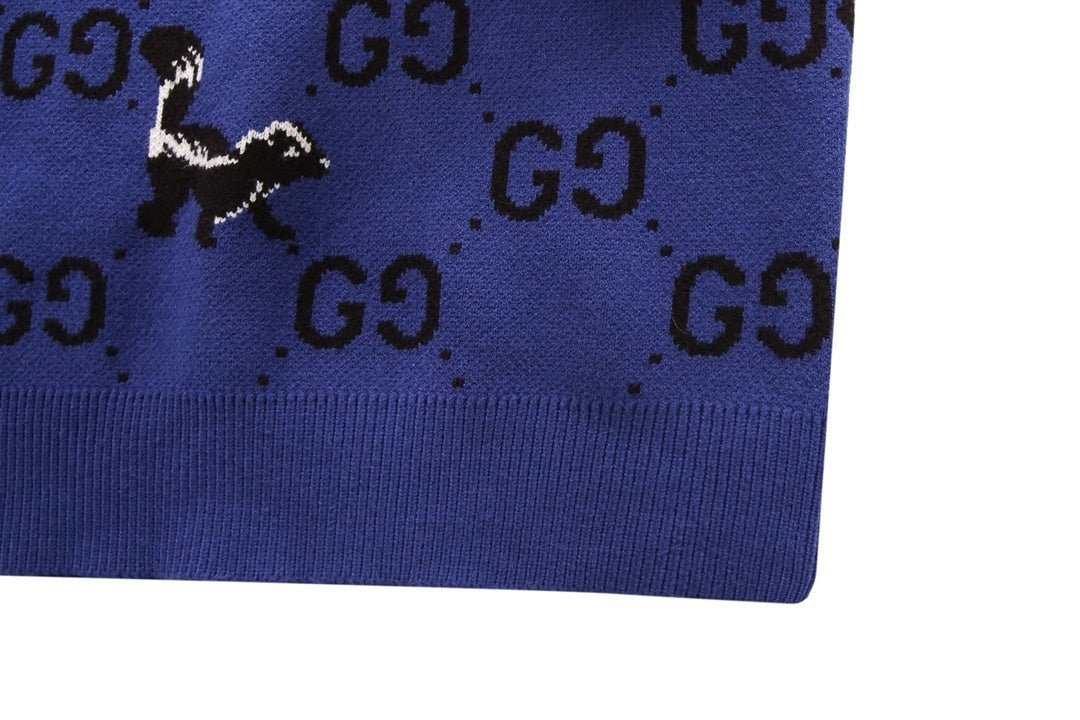 Gucci GG and Skunk Sweater "Purple-Black"