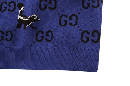 Gucci GG and Skunk Sweater "Purple-Black"