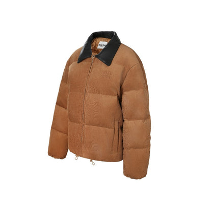 Miu Miu Cotton Corduroy Down Jacket "Brown"