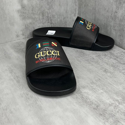 Gucci Worldwide Slides "Black"