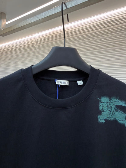 Burberry Equestrian Knight Cotton T-Shirt "Black"