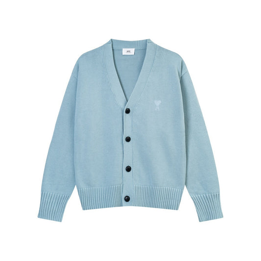AMI Paris Ami De Coeur Cardigan "Pastel Blue"