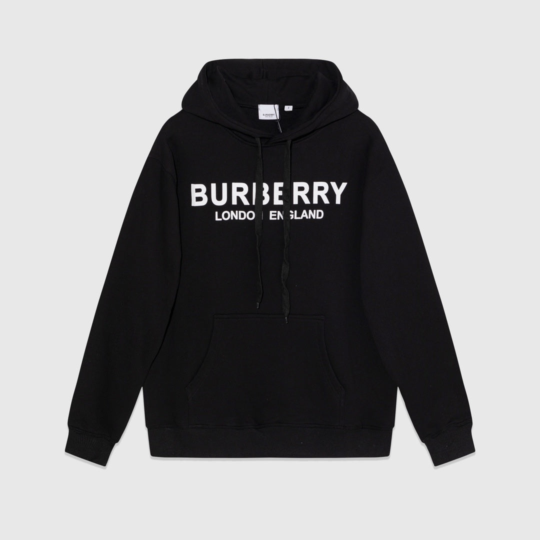 Burberry Logo Print Hoodie "Black"