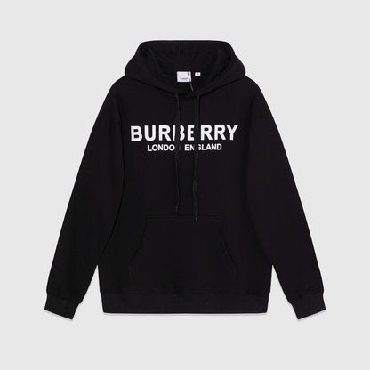 Burberry Logo Print Hoodie "Black"