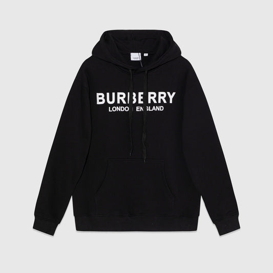 Burberry Logo Print Hoodie "Black"